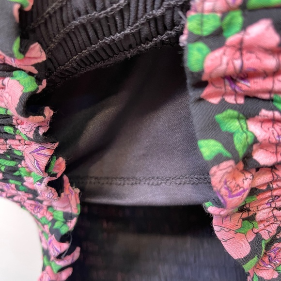 Zara NWT Blogger Fave Valentines Day Rose Print Floral Pattern Ruched Mini Dress - Picture 11 of 15